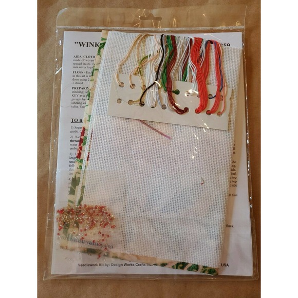 DesignWorks CrossStitch Kit Winking Santa Stocking - Picture 2 of 2